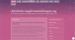 Desktop Screenshot of christliche-singleveranstaltungen.org